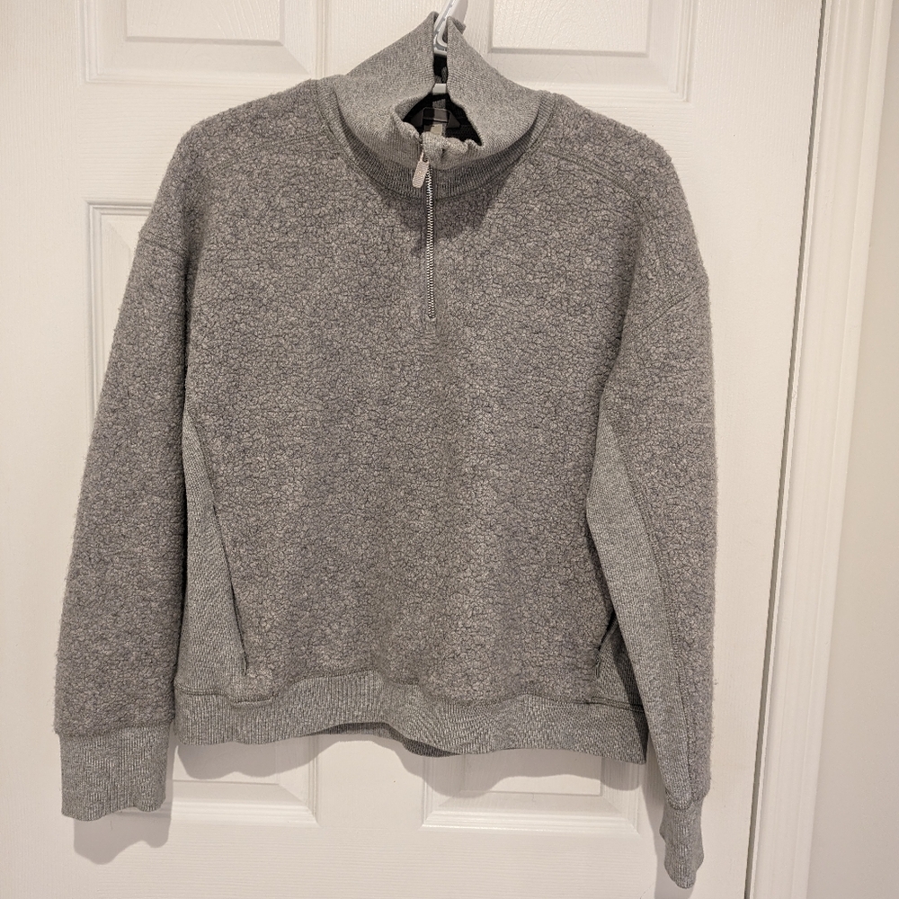 Lululemon standout sherpa quarter zip sweater size 8